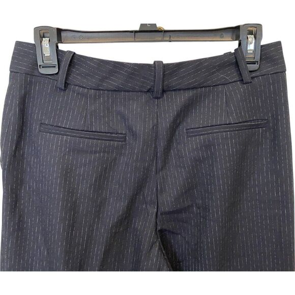 Zara Womens Dress Pants Size S Navy Blue Straight Leg Pinstripe 2330/530 NWT - Picture 5 of 10
